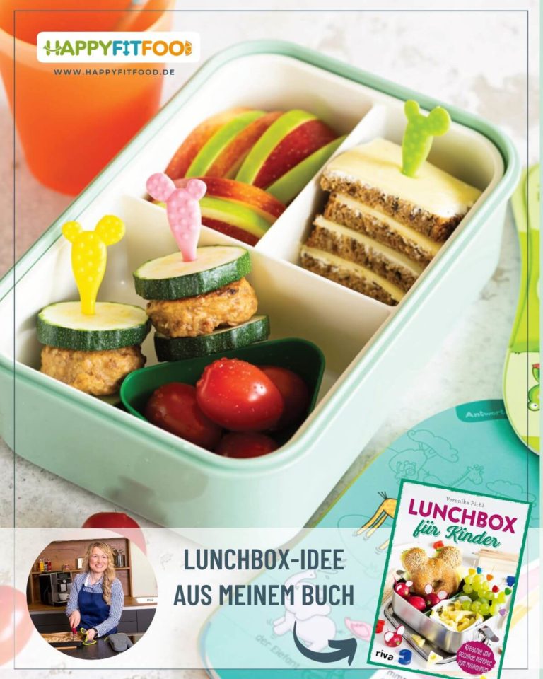 Zucchiniburger Kinder Lunchbox/Pausendose aus dem Buch "Lunchbox für Kinder" von Veronika Pichl