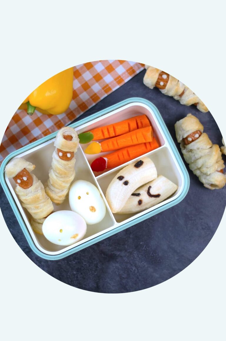 Halloween Häppchen in der Pausendose – Gruseliges Fingerfood für Kinder