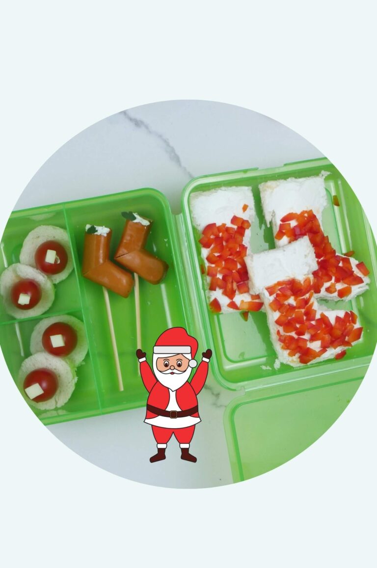 Nikolaus Lunchbox für Kinder – Weihnachtsmann-Snacks in der Pausendose