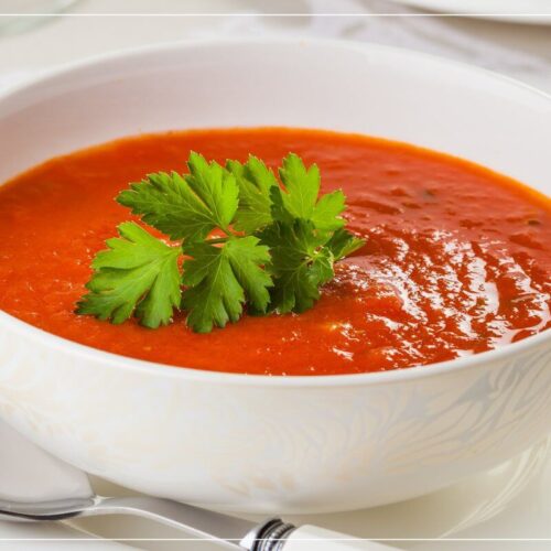 Tomatencremesuppe einfaches, schnelles Rezept vegan und glutenfrei