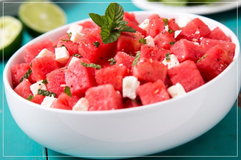 Wassermelonen-Feta-Salat Rezept zum Grillen oder für die Lunchbox- erfrischend lecker