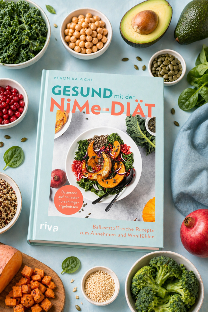 NiMe Diät Buch mit ballaststoffreichen Rezepten und gesunden Zutaten